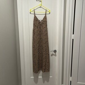 A New Day Tan and Black Animal Print Dress